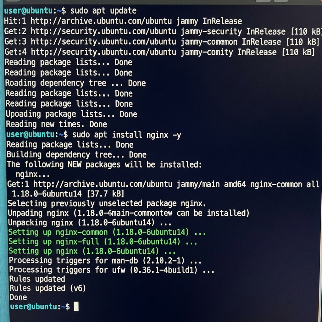 Terminal: Package installation